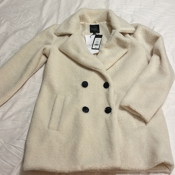 SHERPA TEDDY COAT - CREAM - Picture 3 of 4